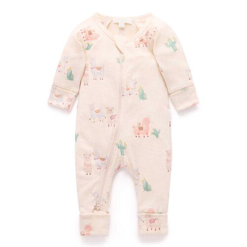 Purebaby Printed Zip Growsuit